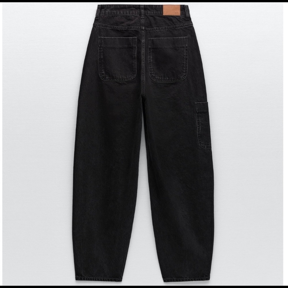 Zara Z1975 Black Cargo Jeans (NWT)